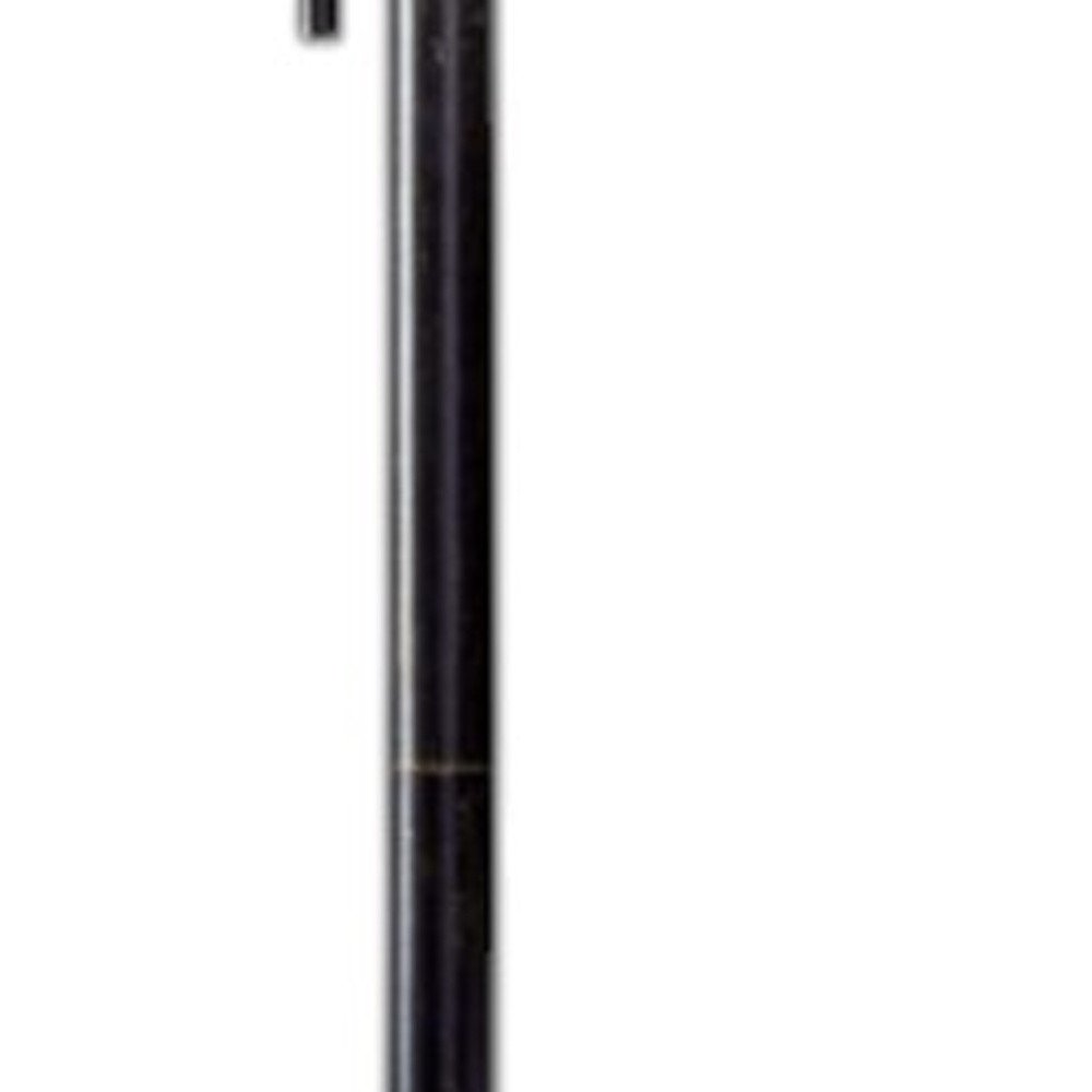 61" Brass Metal Floor Lamp With White Fabric Cylinder Shade