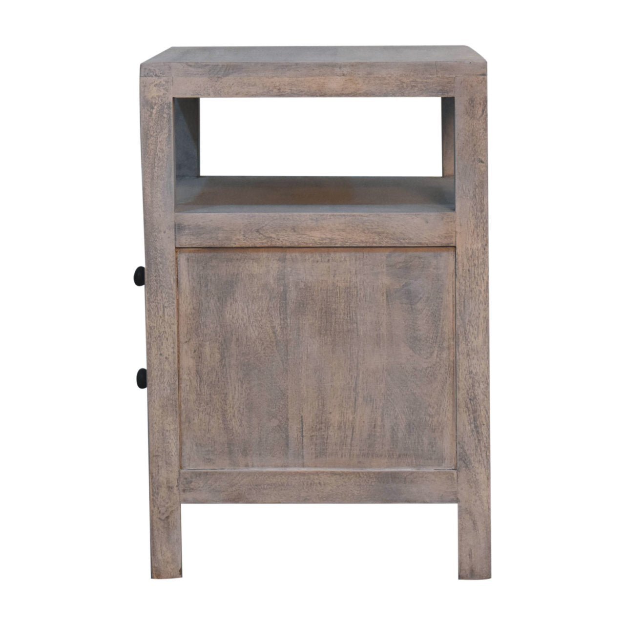 Artisan Furniture Solid Wood Acid Wash 2 Drawer Open Bedside - Hallam Custom Woodworking - Artisan Furniture