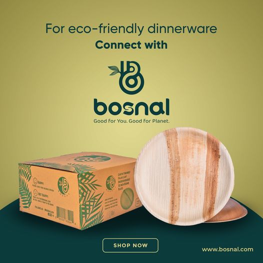 Bosnal - Palm Leaf Biodegradable Plates, 10 inch, Round - Hallam Custom Woodworking - Bosnal