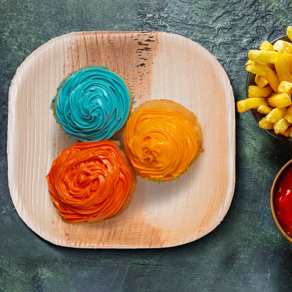 Bosnal - Palm Leaf Biodegradable Plates, 4 inch, Square - Hallam Custom Woodworking - Bosnal