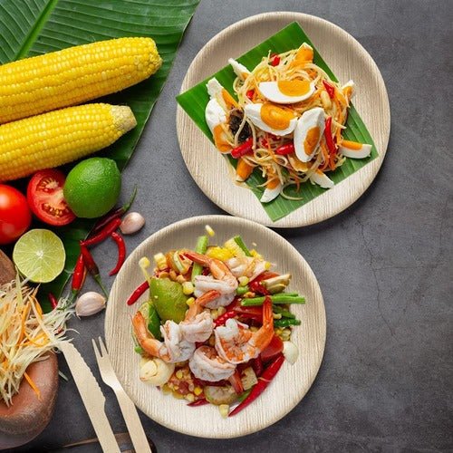 Bosnal - Palm Leaf Biodegradable Plates, 9 inch, Round - Hallam Custom Woodworking - Bosnal