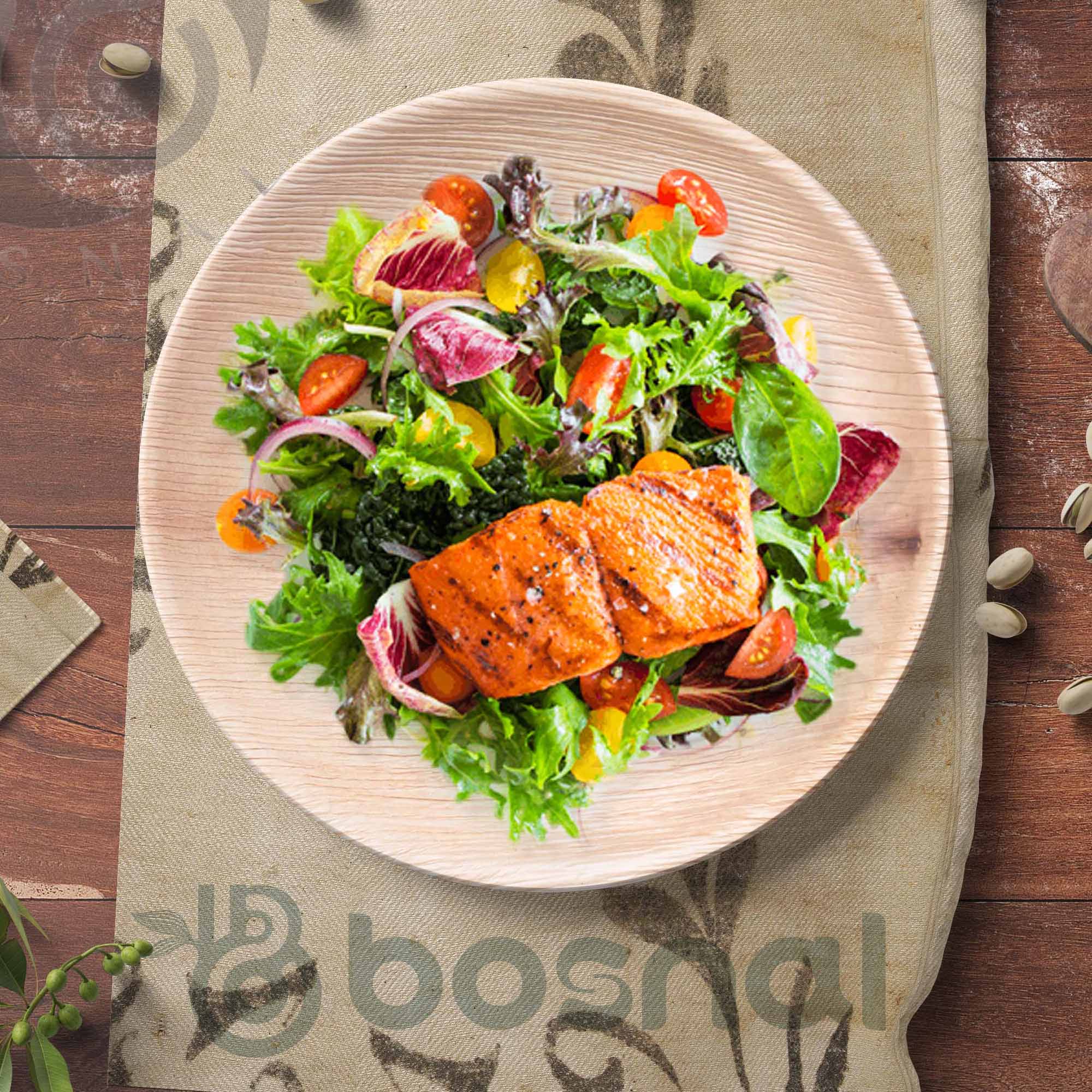 Bosnal - Palm Leaf Biodegradable Plates, 9 inch, Round - Hallam Custom Woodworking - Bosnal