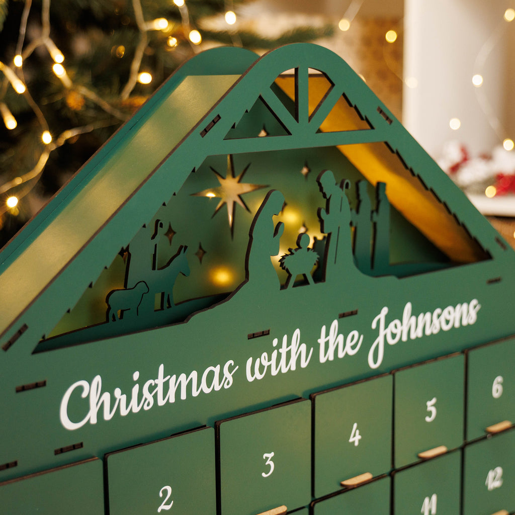 Christmas Advent Calendar - Green - Hallam Custom Woodworking - Enjoy The Wood