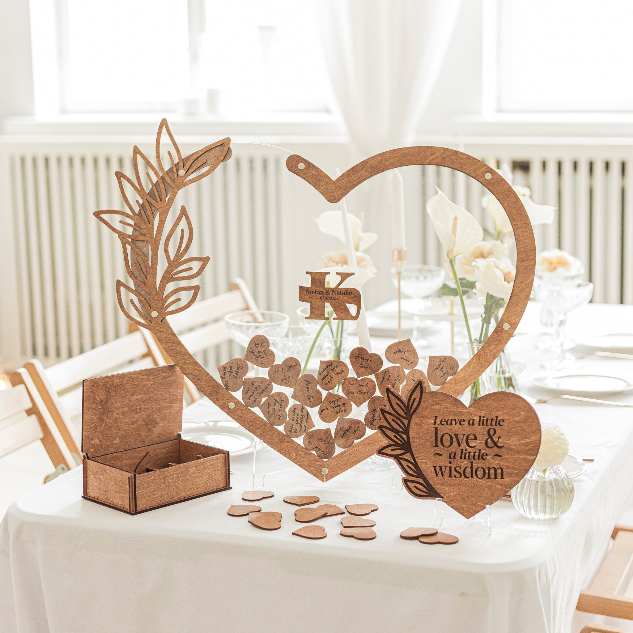 Guest Book Heart - Hallam Custom Woodworking - Enjoy The Wood