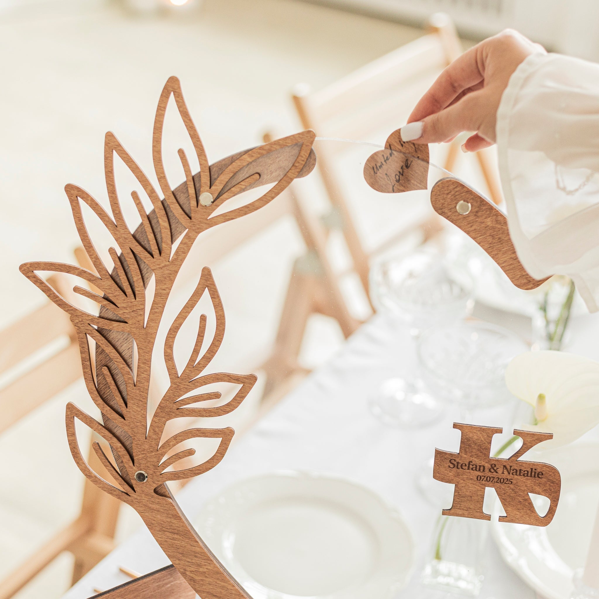 Guest Book Heart - Hallam Custom Woodworking - Enjoy The Wood