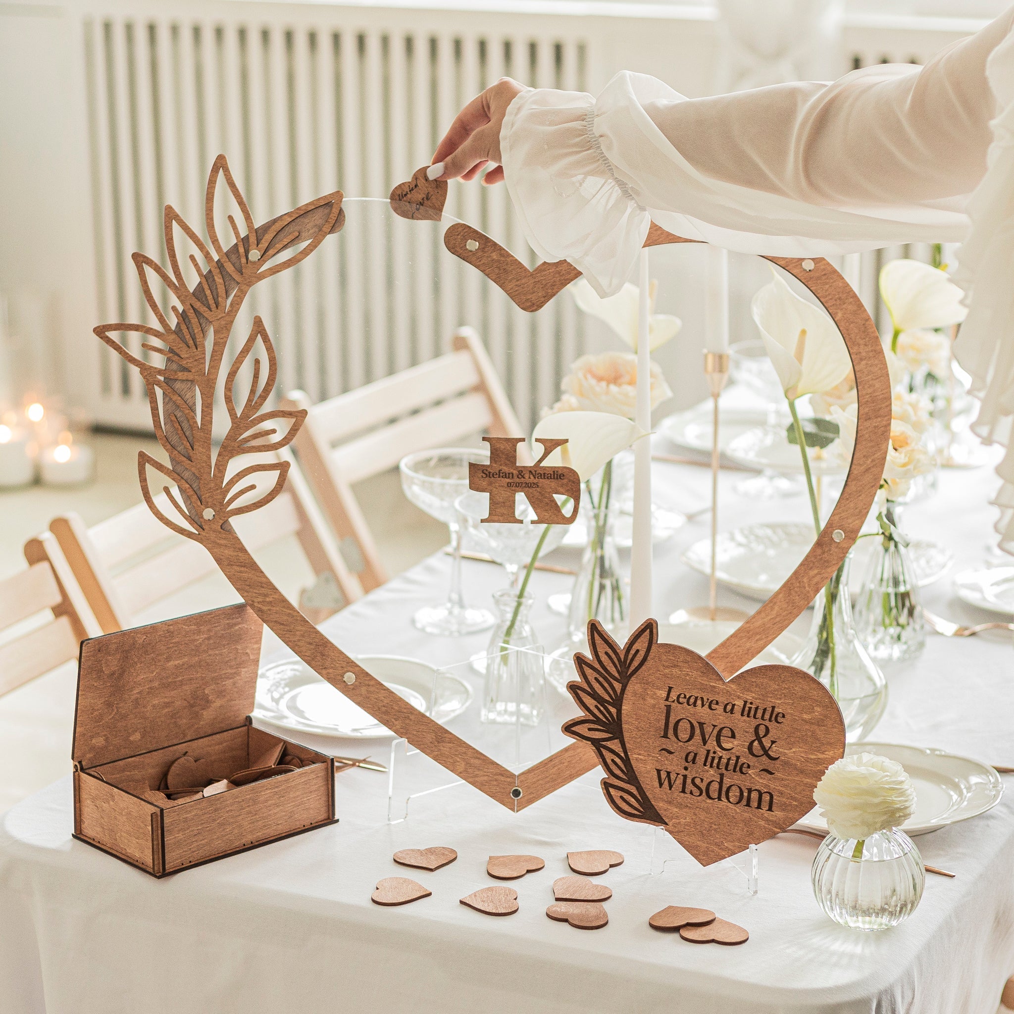 Guest Book Heart - Hallam Custom Woodworking - Enjoy The Wood