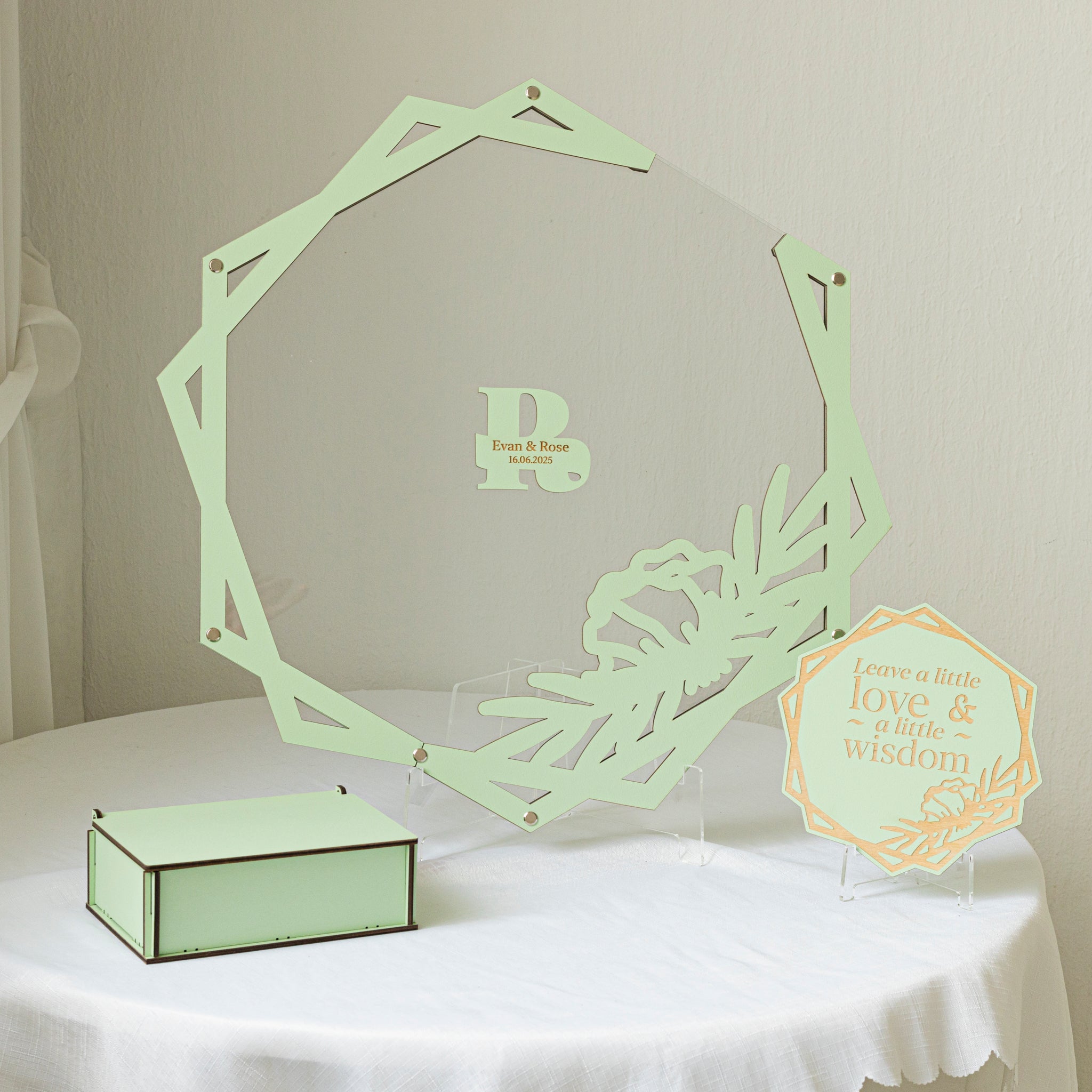 Guest Book Hexagon - Hallam Custom Woodworking - Enjoy The Wood