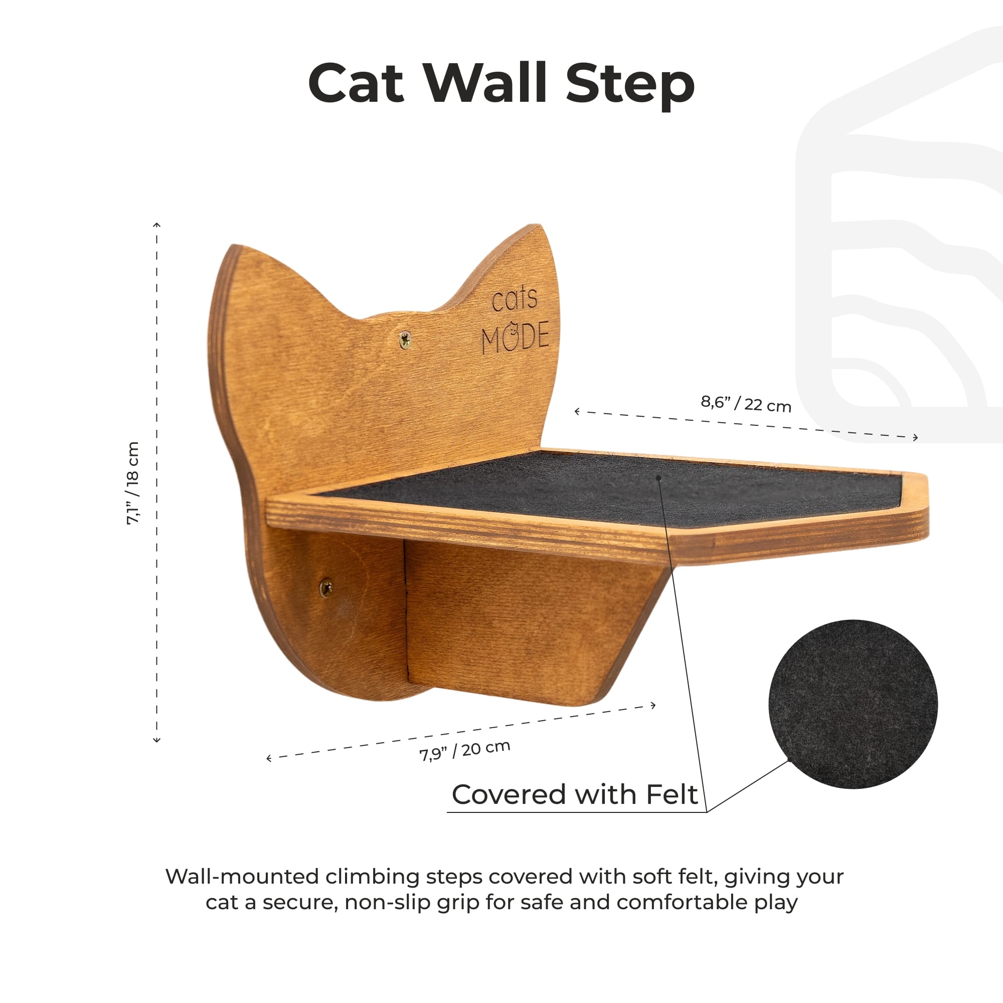 Wooden Cat Step - Oak