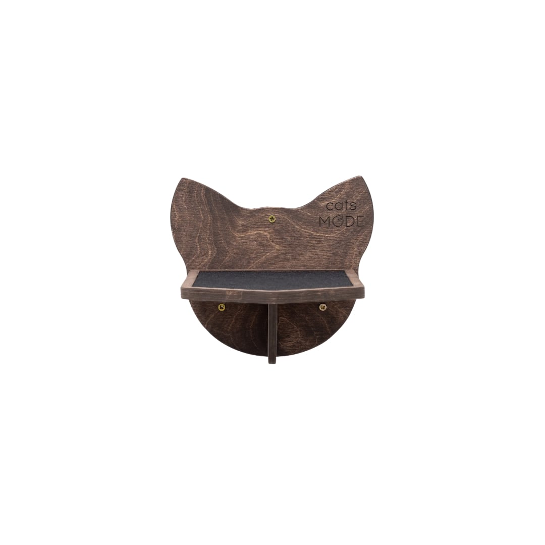 Wooden Cat Step – Dark Walnut - Hallam Custom Woodworking - Enjoy The Wood