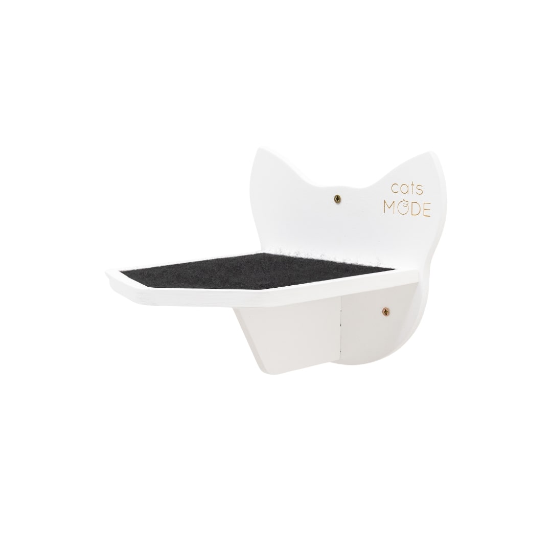 Wooden Cat Step - White - Hallam Custom Woodworking - Enjoy The Wood