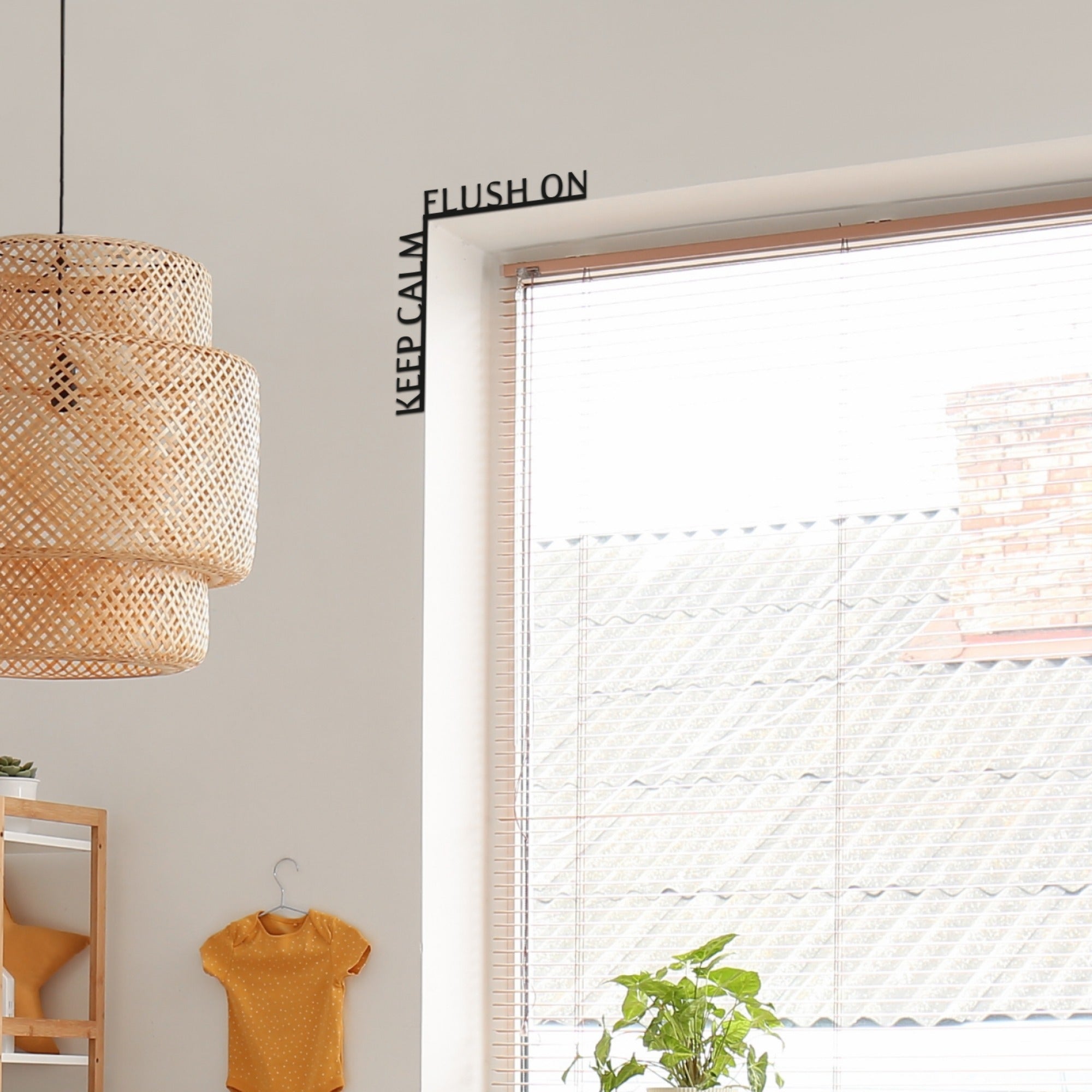 Wooden Corner Quote – Keep Calm, Flush On - Hallam Custom Woodworking - Enjoy The Wood