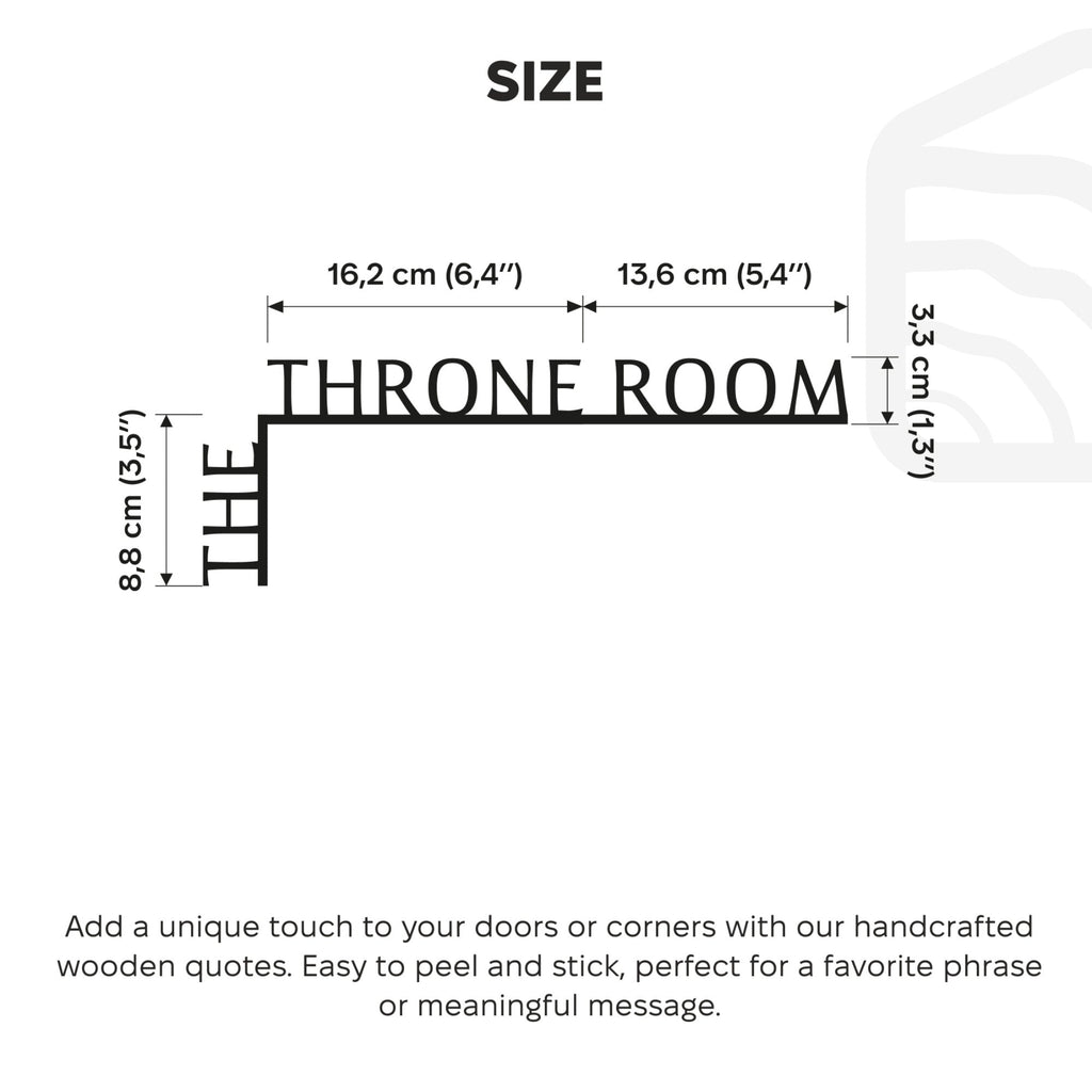 Wooden Corner Quote – The Throne Room - Hallam Custom Woodworking - Enjoy The Wood