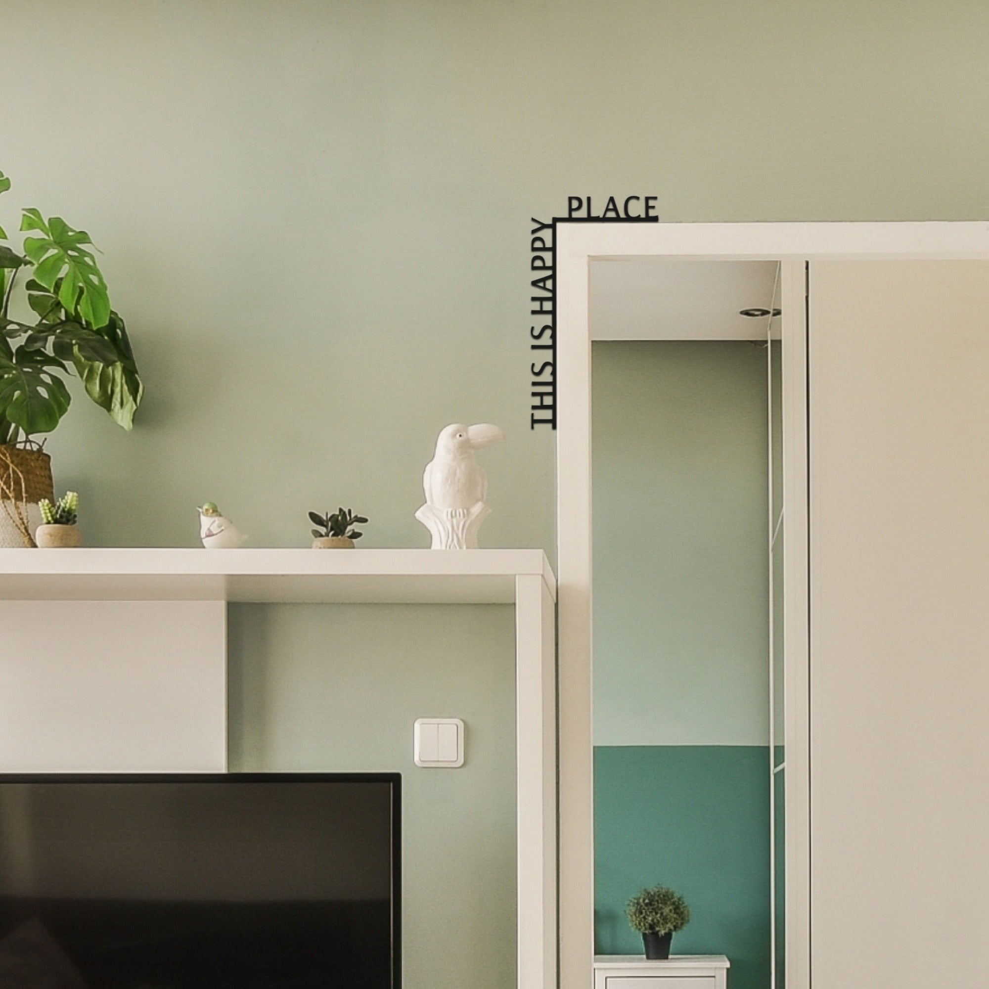 Wooden Corner Quote – This is Happy Place - Hallam Custom Woodworking - Enjoy The Wood