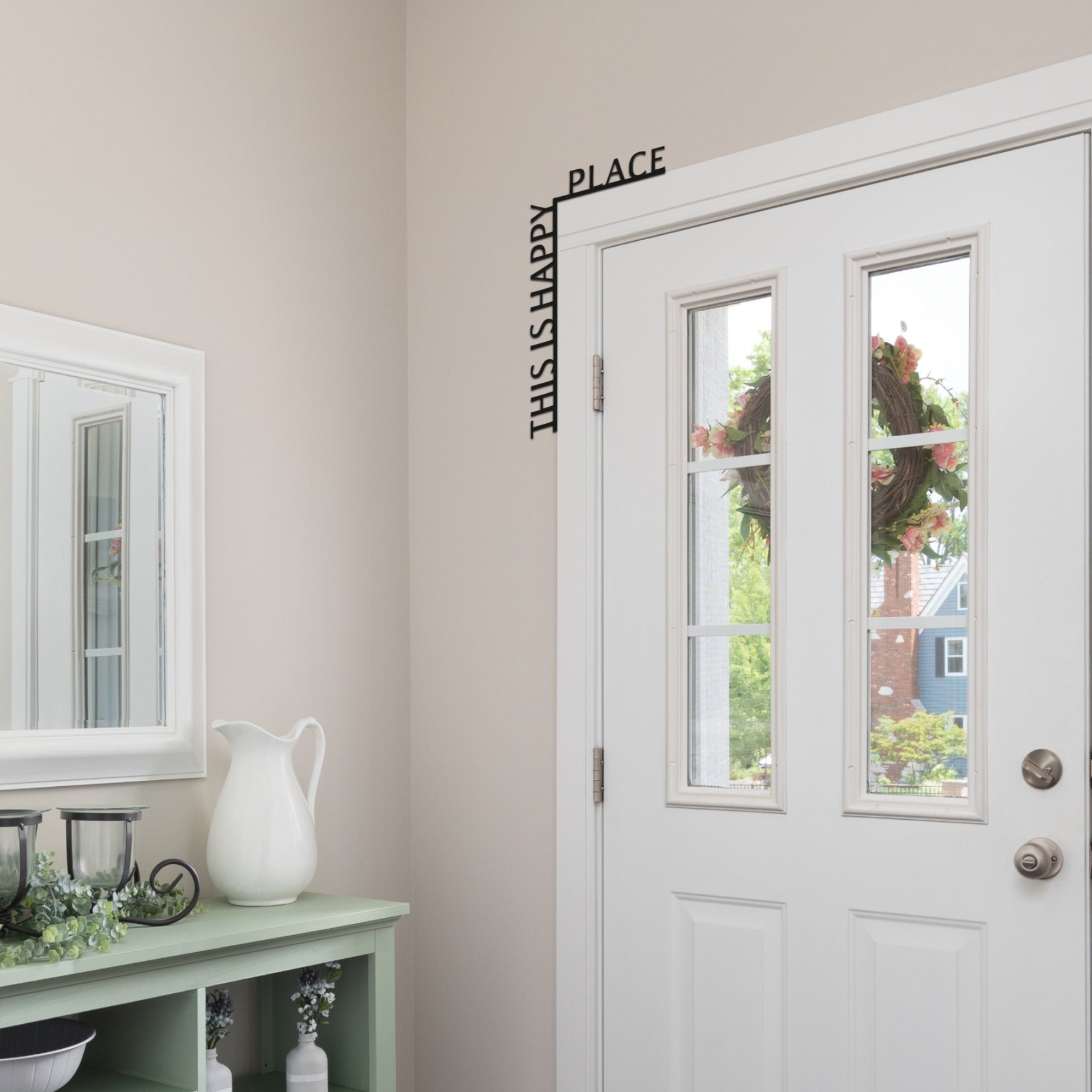 Wooden Corner Quote – This is Happy Place - Hallam Custom Woodworking - Enjoy The Wood