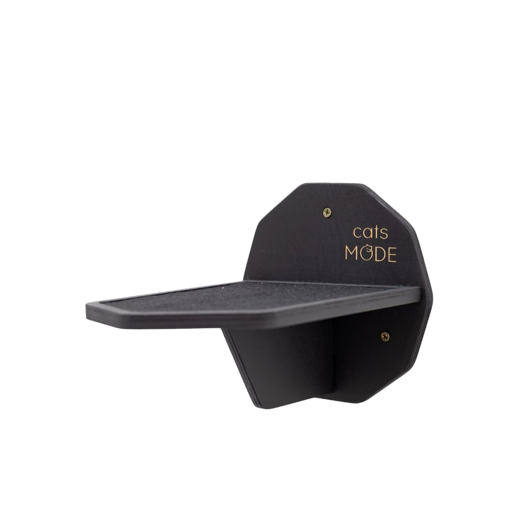 Wooden Hexagon Step - Black - Hallam Custom Woodworking - Enjoy The Wood