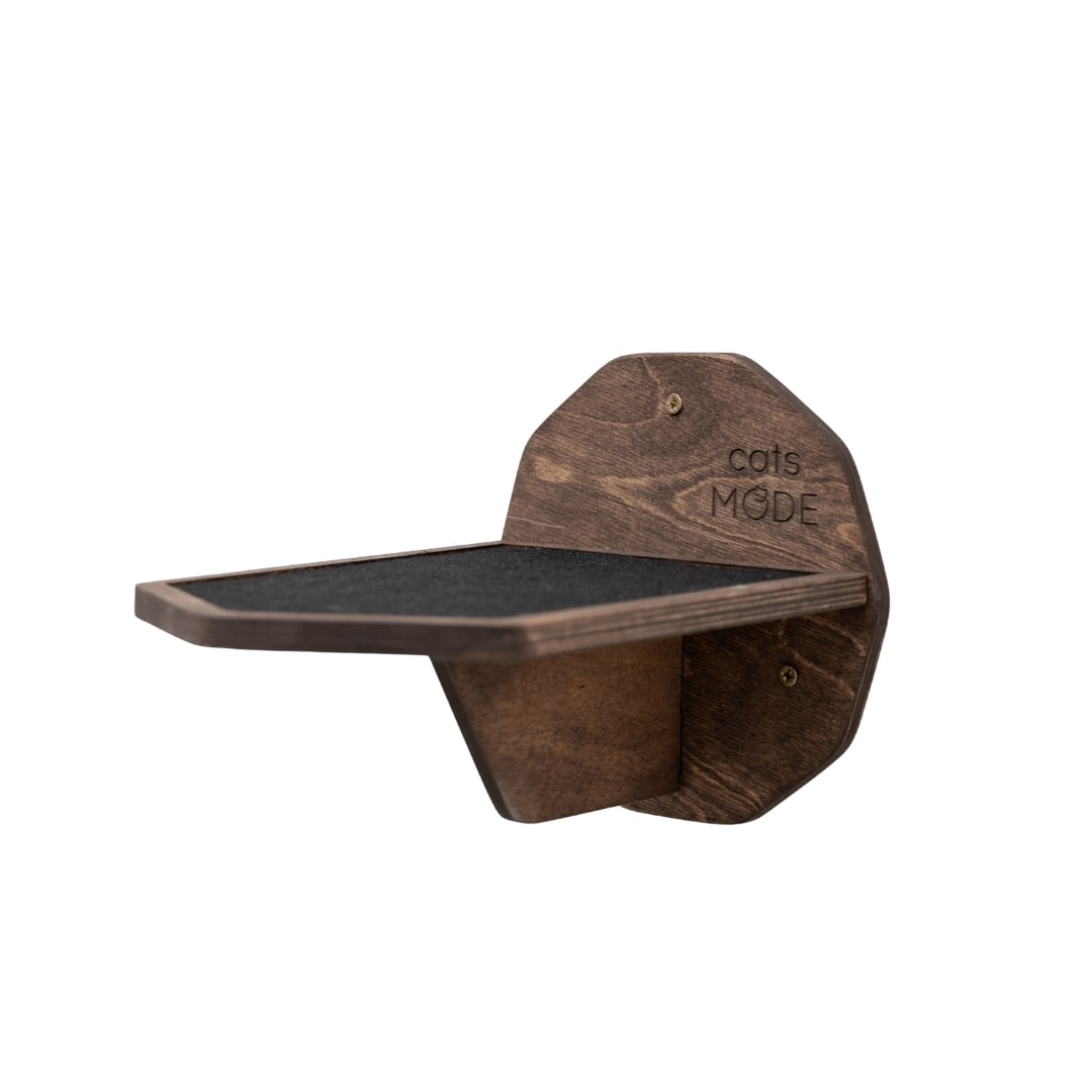 Wooden Hexagon Step - Dark Walnut - Hallam Custom Woodworking - Enjoy The Wood